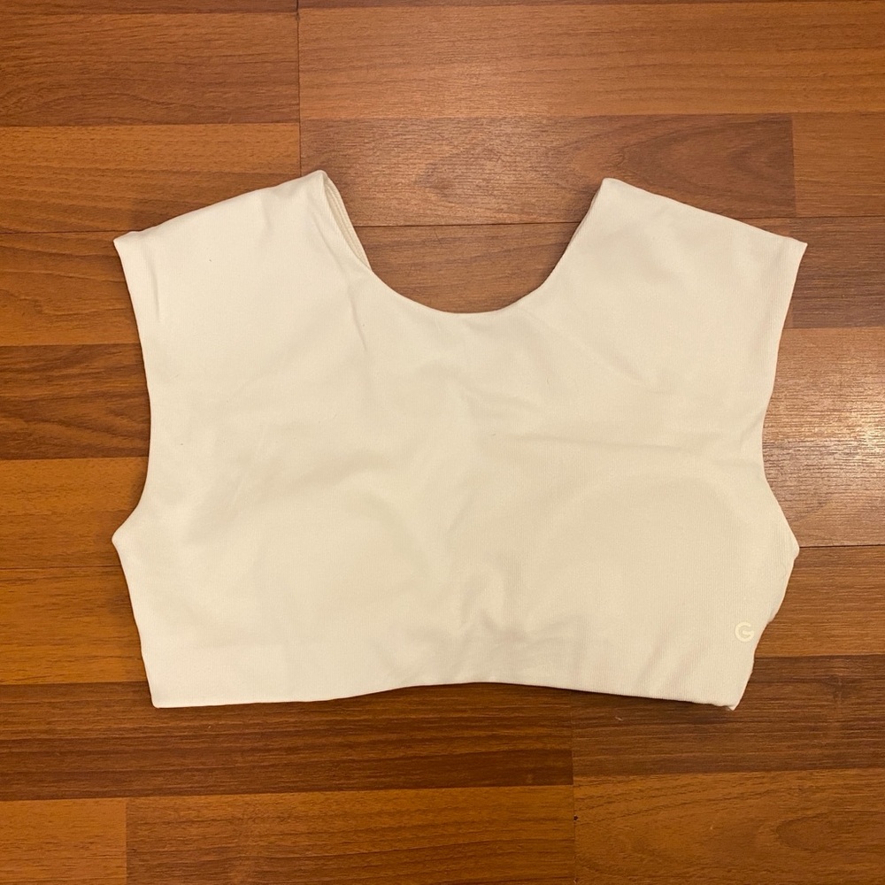 Glowmode Modal Ribbed Reversible Knotted Crop Studio Tank Top - Picture 5 of 8